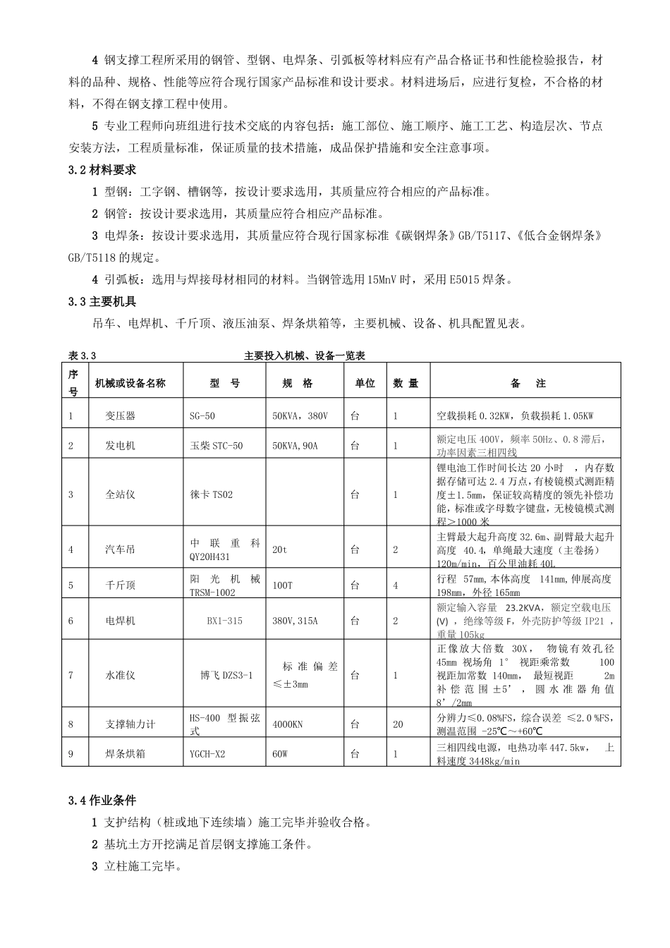13钢支撑施工工艺标准_第2页