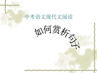 句子赏析课件