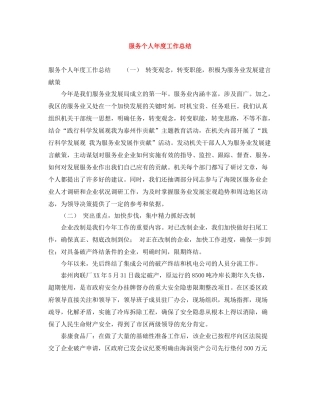 服务个人年度工作总结