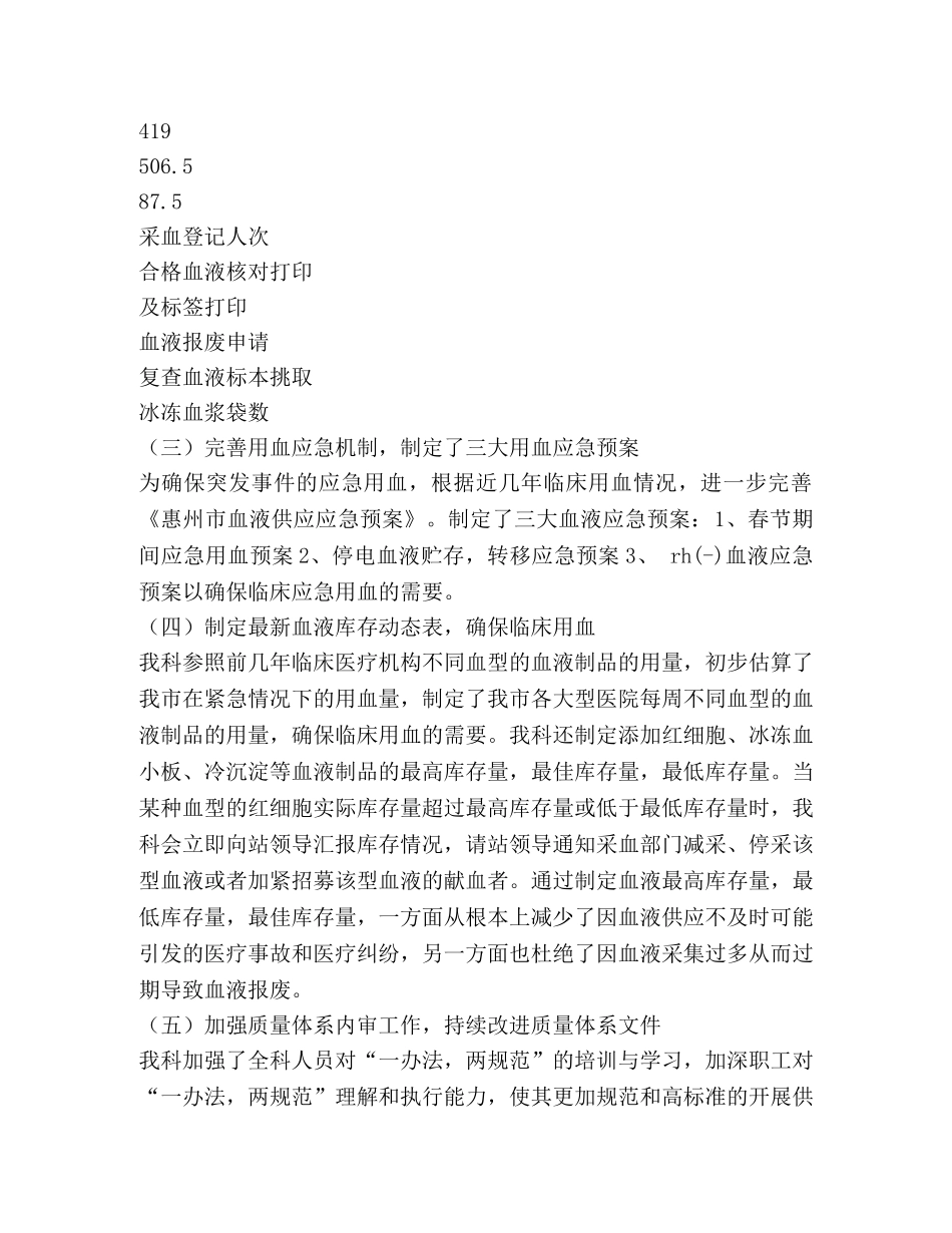 血站发血科工作总结(精选多篇) _第3页