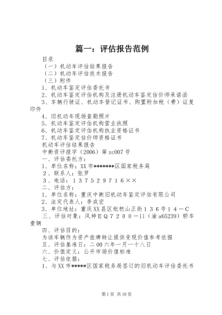 篇一：评估报告范例