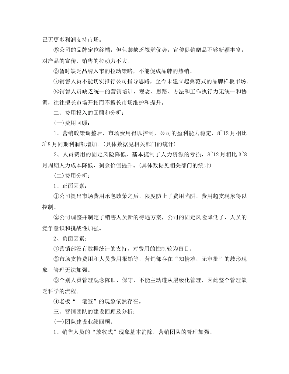 营销总监年度工作总结范文 _第2页