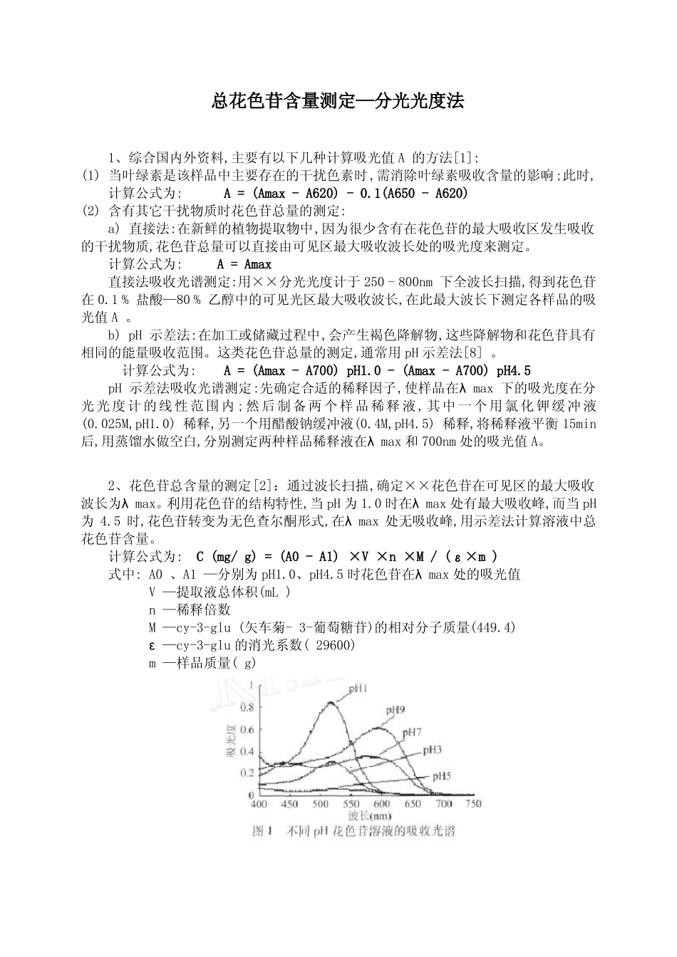 总花色苷含量测定_第1页