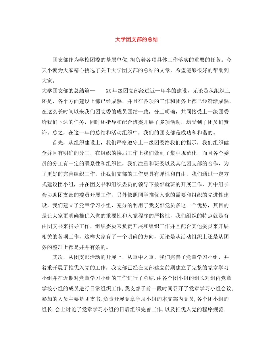 大学团支部的总结_第1页