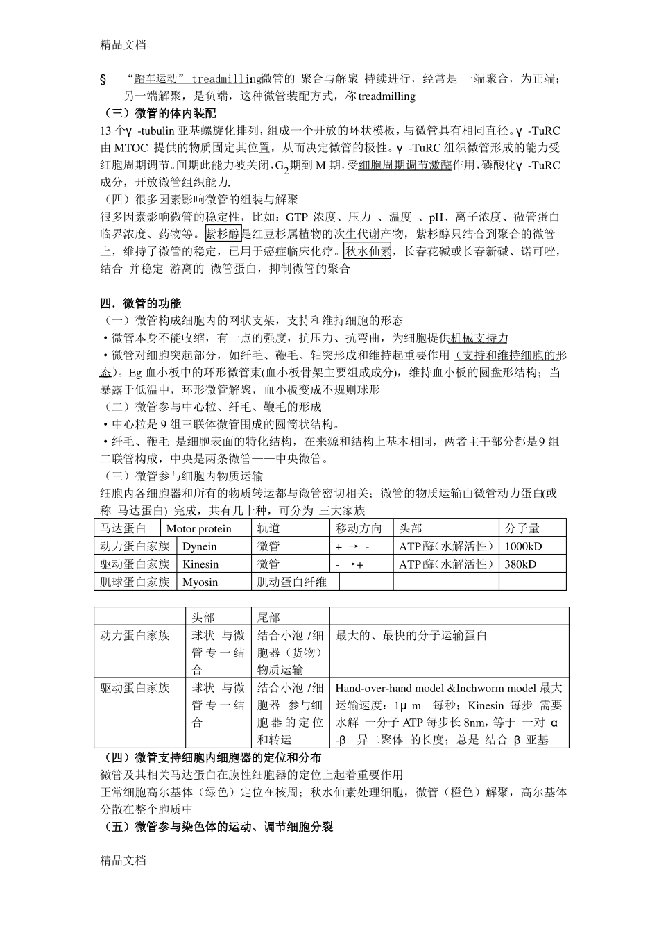 整理细胞生物学之笔记--细胞骨架与细胞运动_第3页