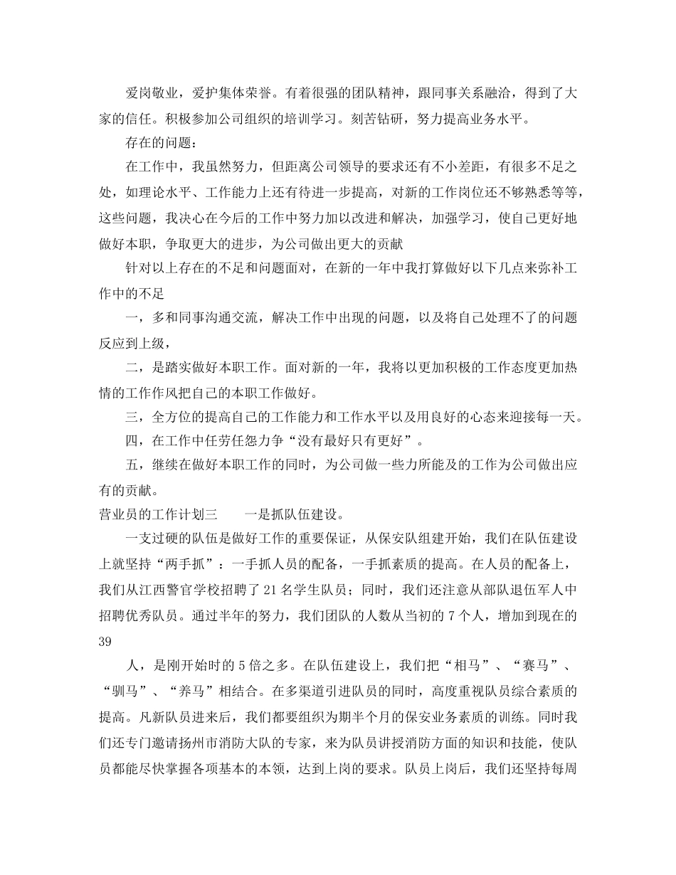 营业员的工作计划怎么做 _第3页