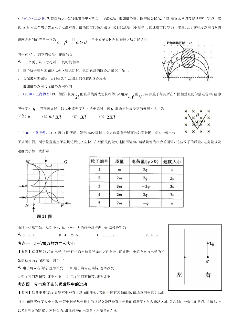 第八讲磁场（学生）_第3页