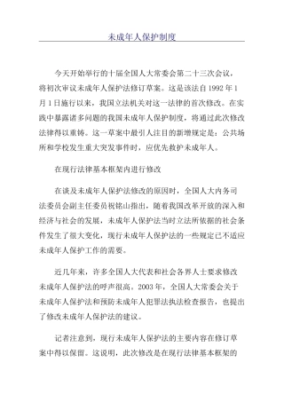 未成年人保护制度