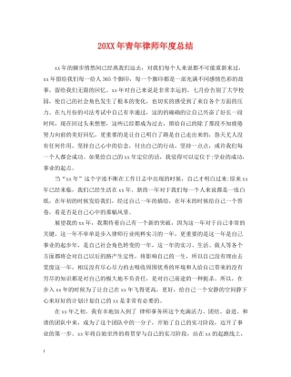 青年律师年度总结2