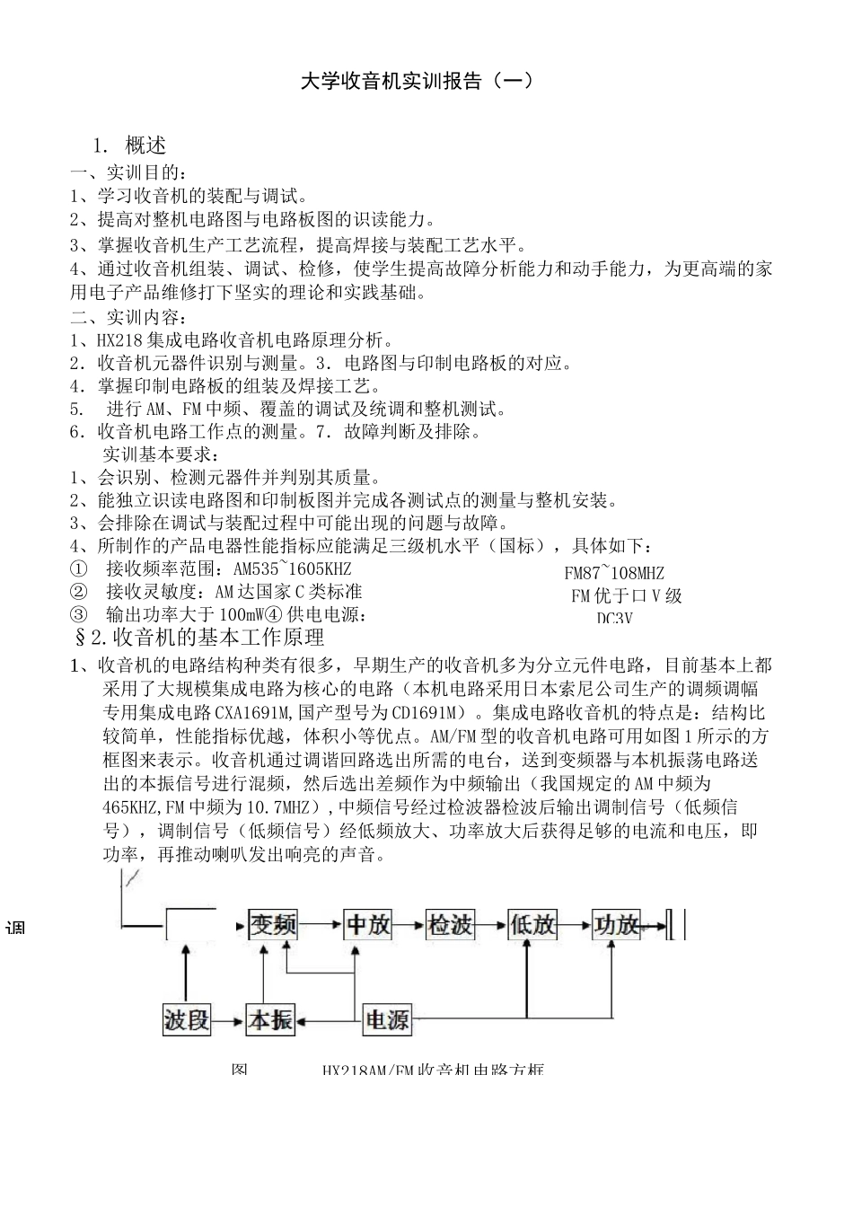 大学收音机实训报告_第1页