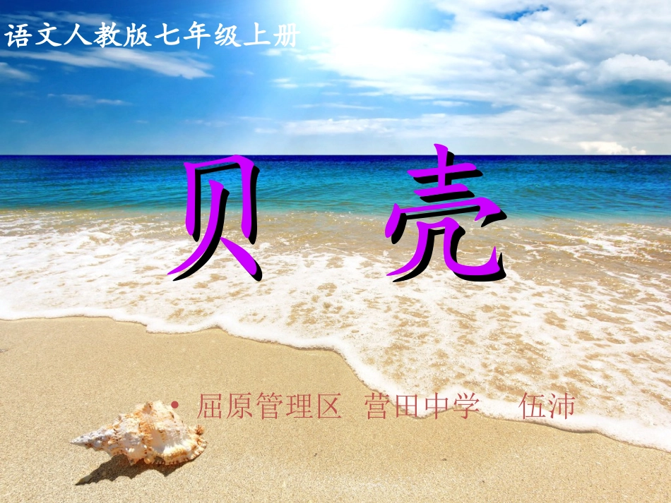 贝壳说课PPT_第1页