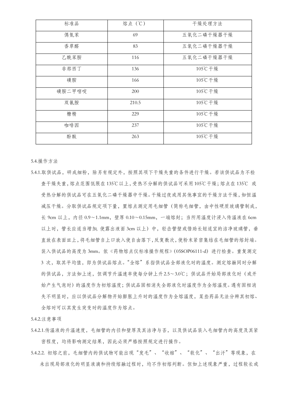 熔点检验标准操作规程_第2页