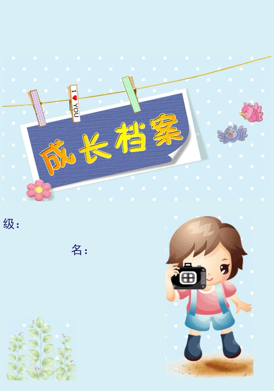 幼儿成长档案样式_第1页