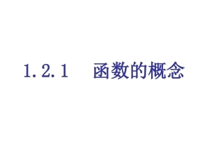 函数的概念 ()