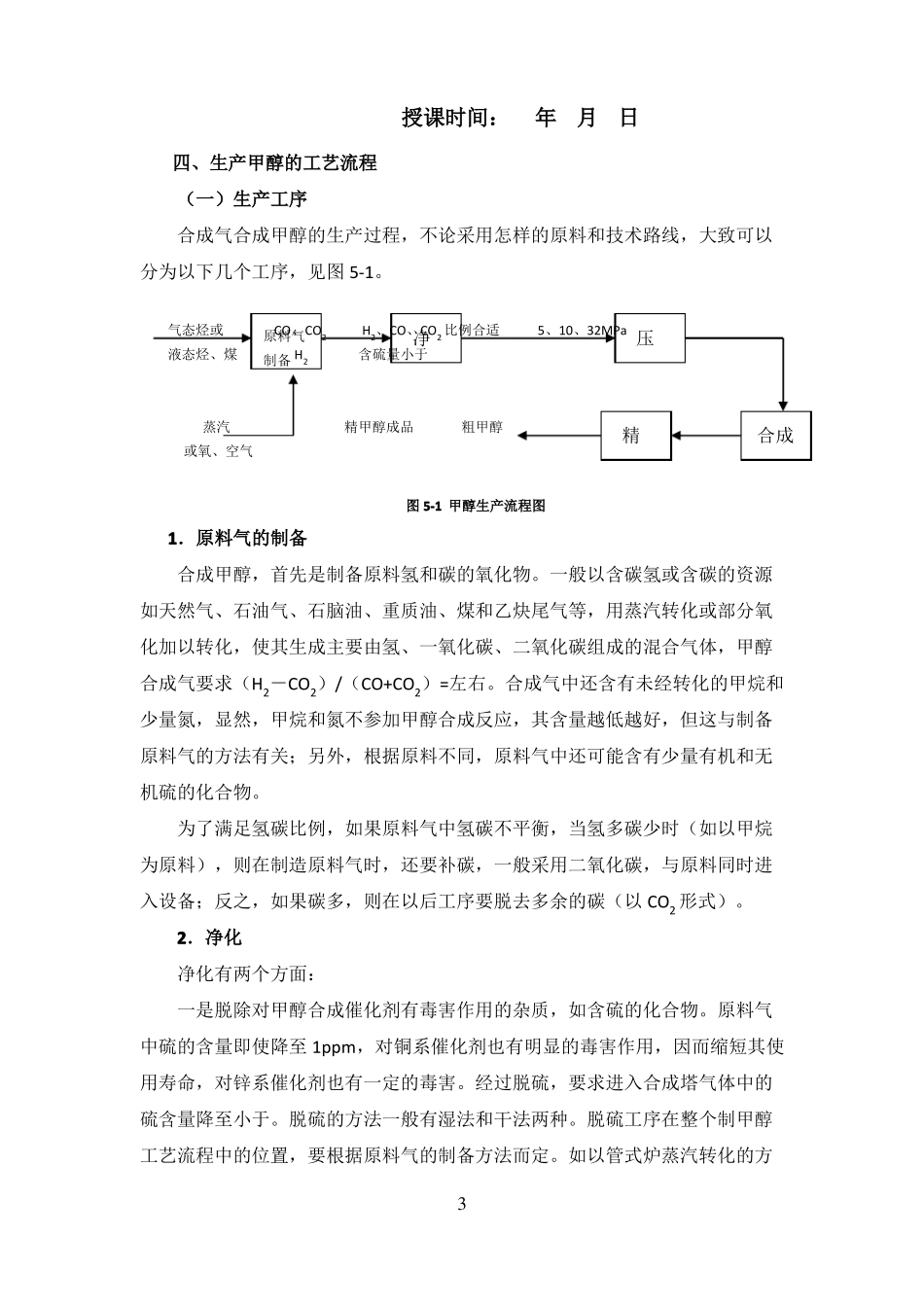 合成气生产甲醇工艺流程_第3页