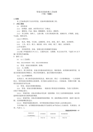 管道及设备防腐工艺标准