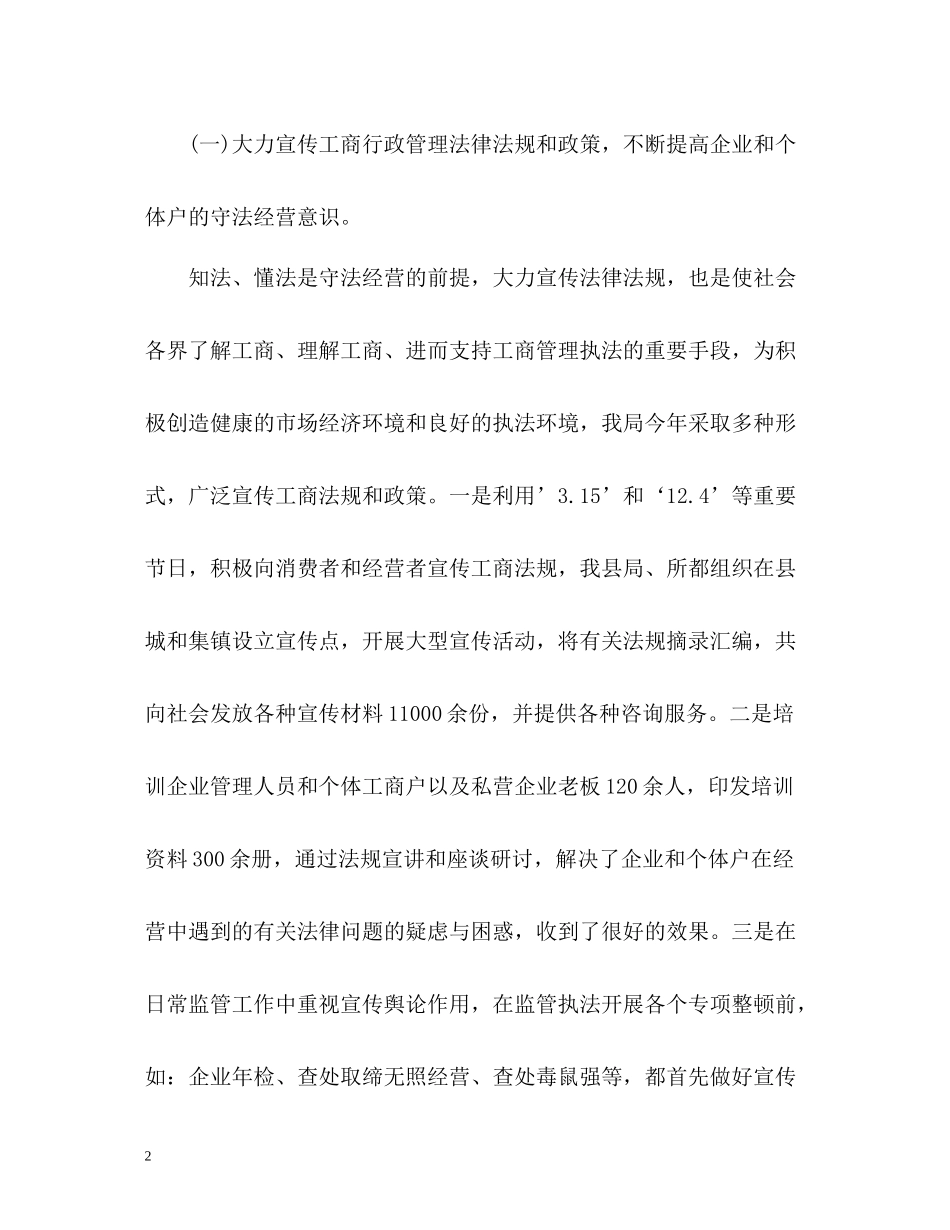 工商局工作总结_第2页