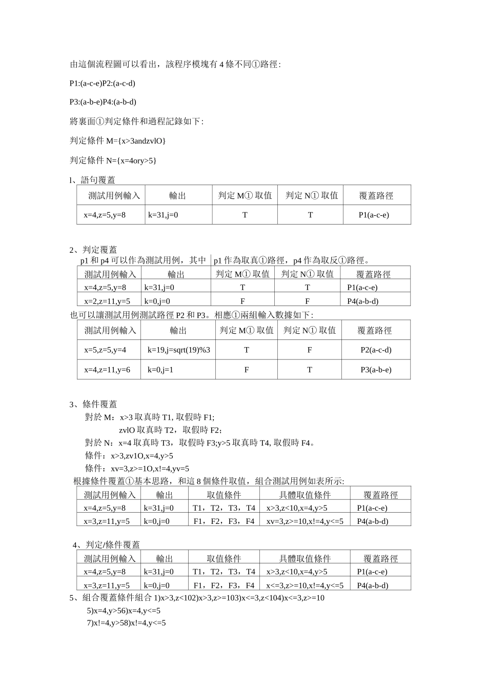 白盒测试用例练习_第2页