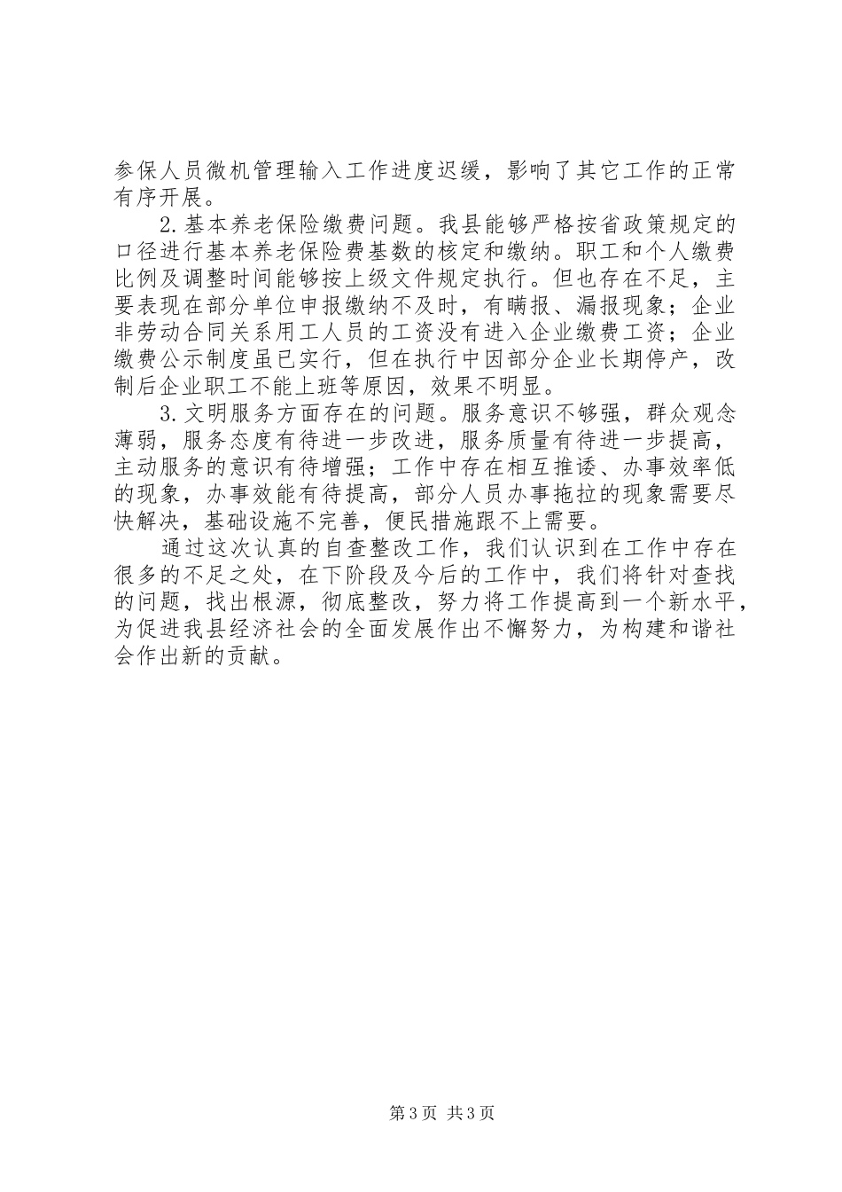 社保个人账户管理自查报告_第3页