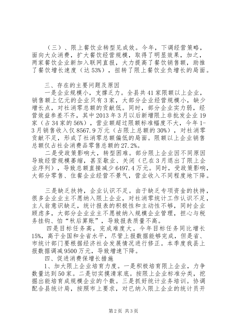 社会消费品零售工作汇报_第2页
