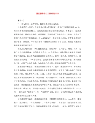 游客服务中心工作总结2020 