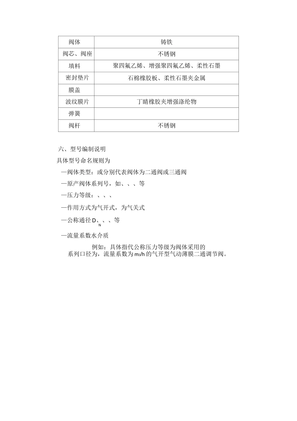 气动薄膜调节阀说明书中文_第3页