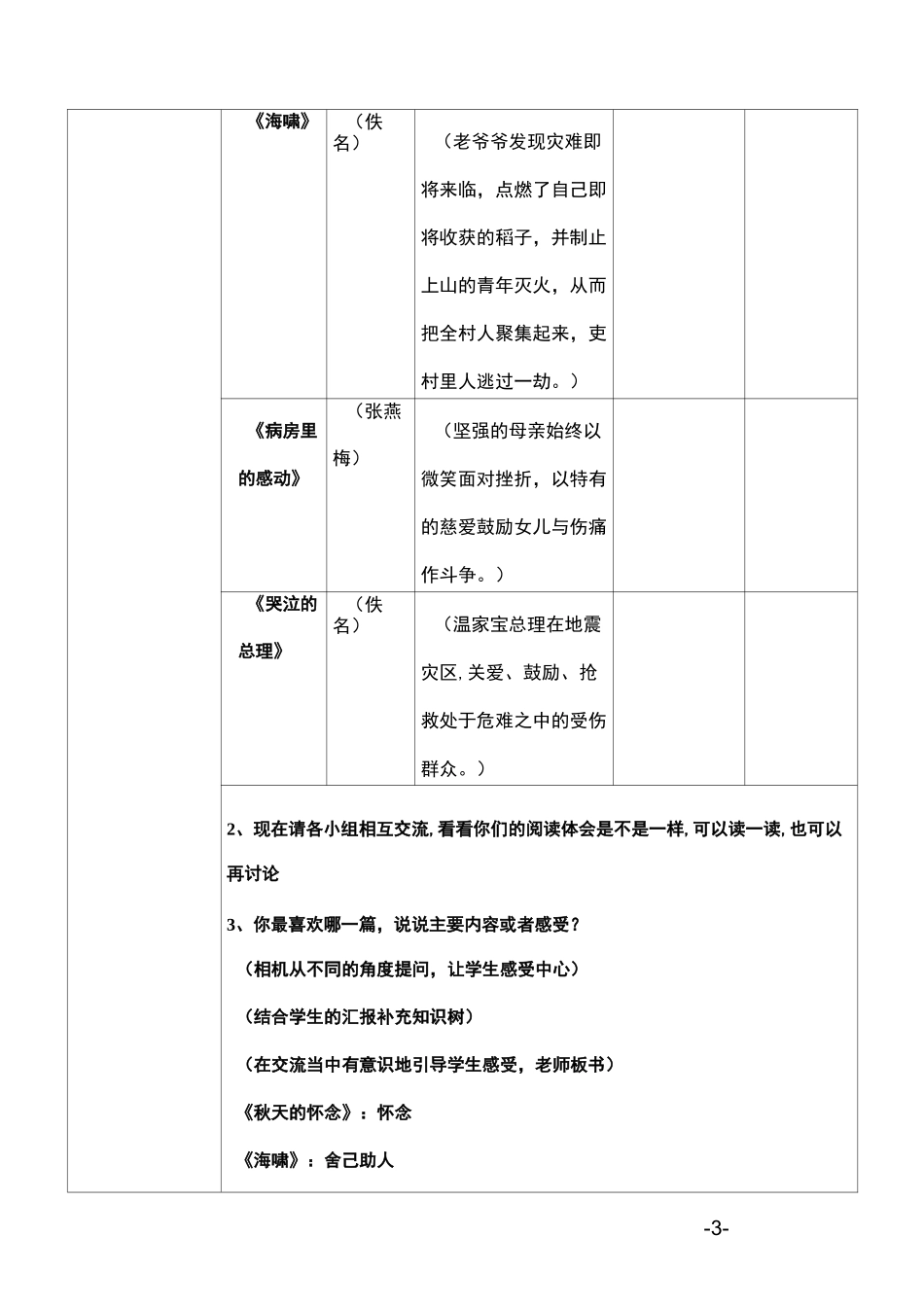 “群文阅读”教学设计_第3页