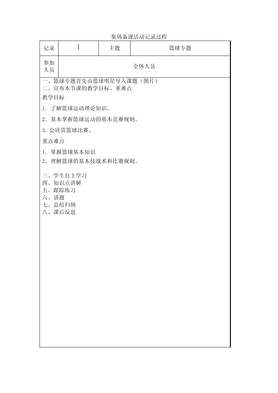 集体备课活动记录过1 _第1页