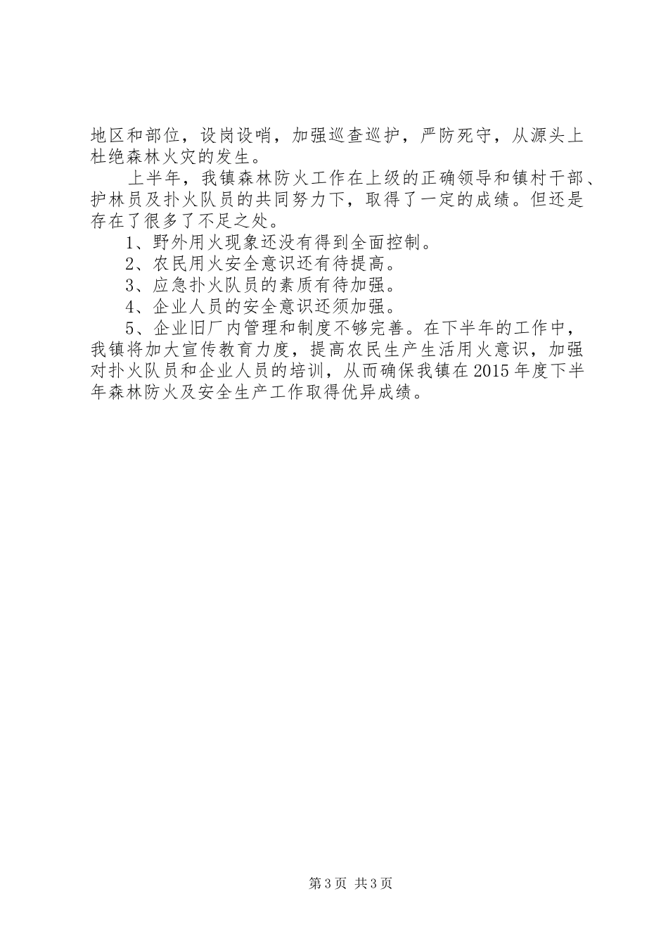 森林防火及安全生产工作情况汇报_第3页