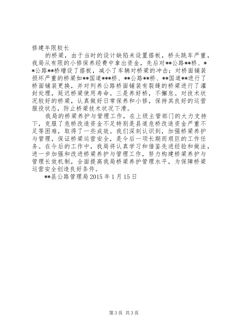 桥梁养护管理报告_第3页