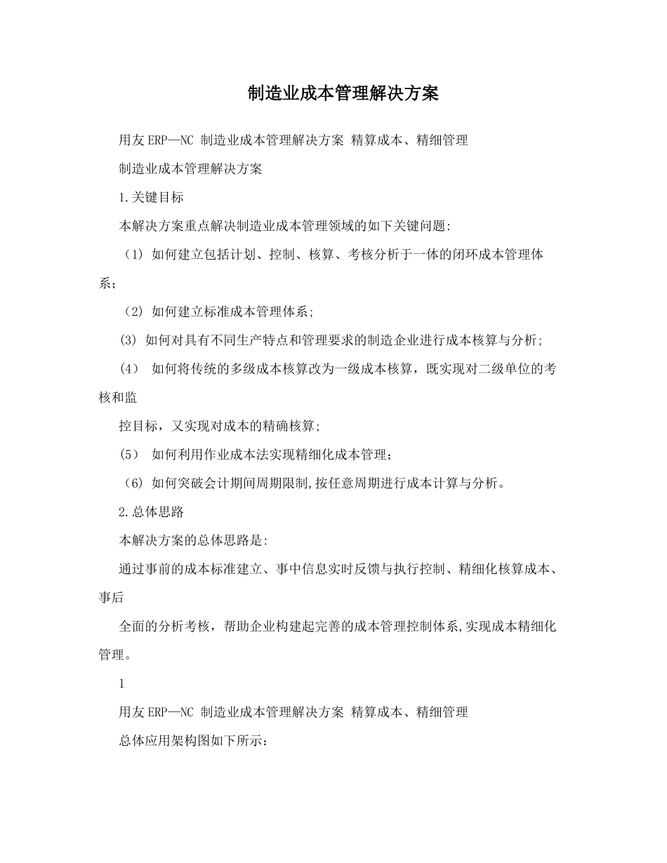 制造业成本管理解决方案_第1页