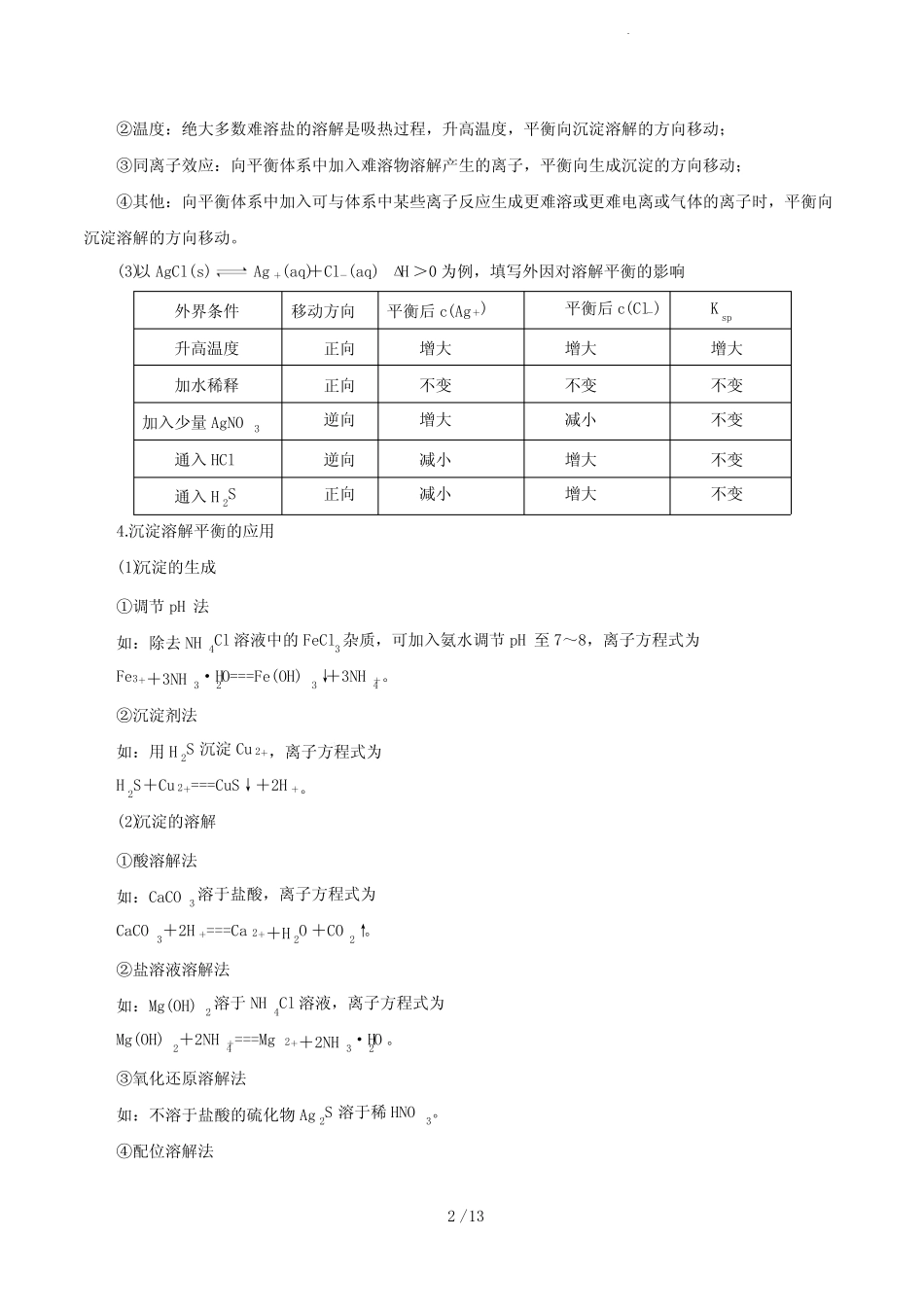 第24讲 沉淀溶解平衡(讲)-2023年高考化学一轮复习讲练测(解析版)_第2页