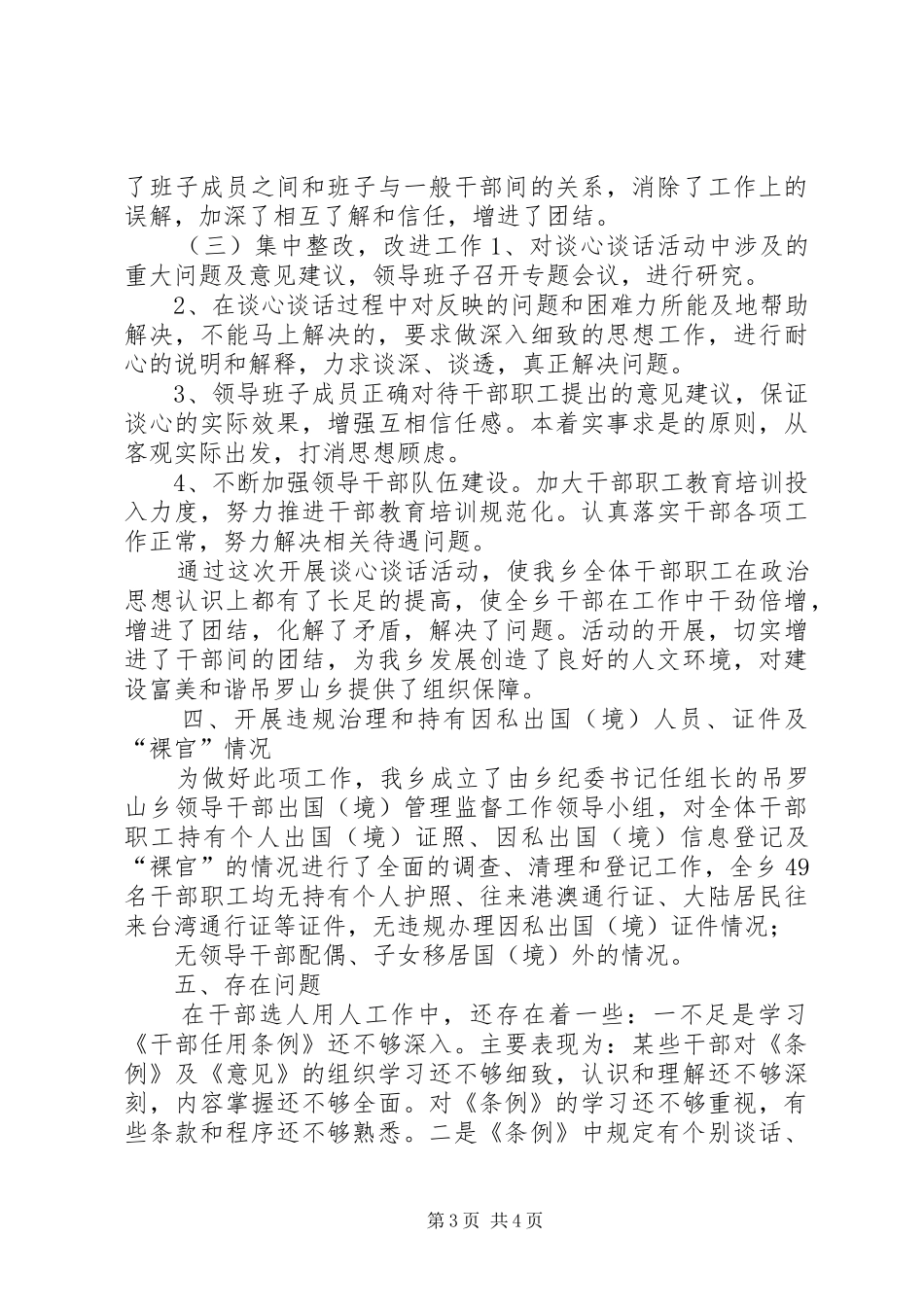 某乡镇选人用人情况自查报告_第3页
