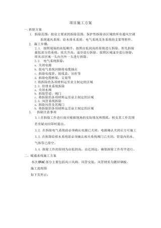 机电拆除施工方案..