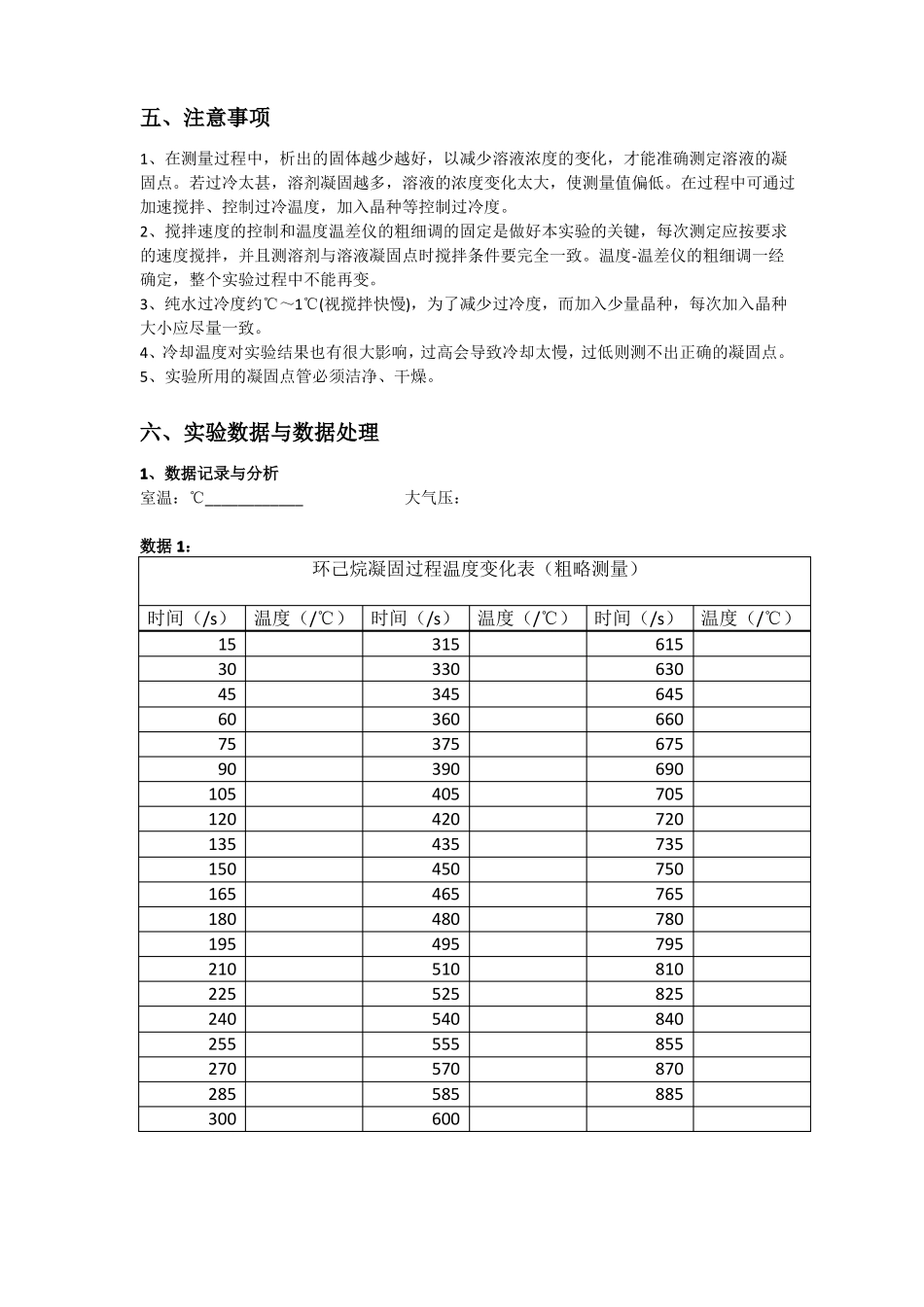 凝固点降低法测定物质的相对分子质量试验报告_第3页