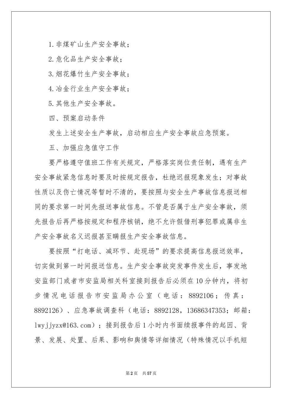 春节期间应急预案_第2页