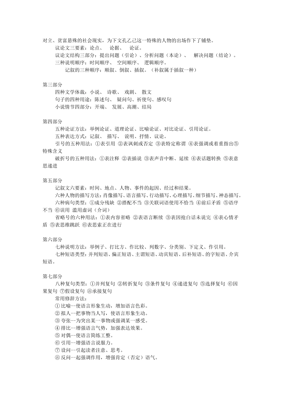 初中语文基础知识点归纳及人教版教材[1][1]_第2页