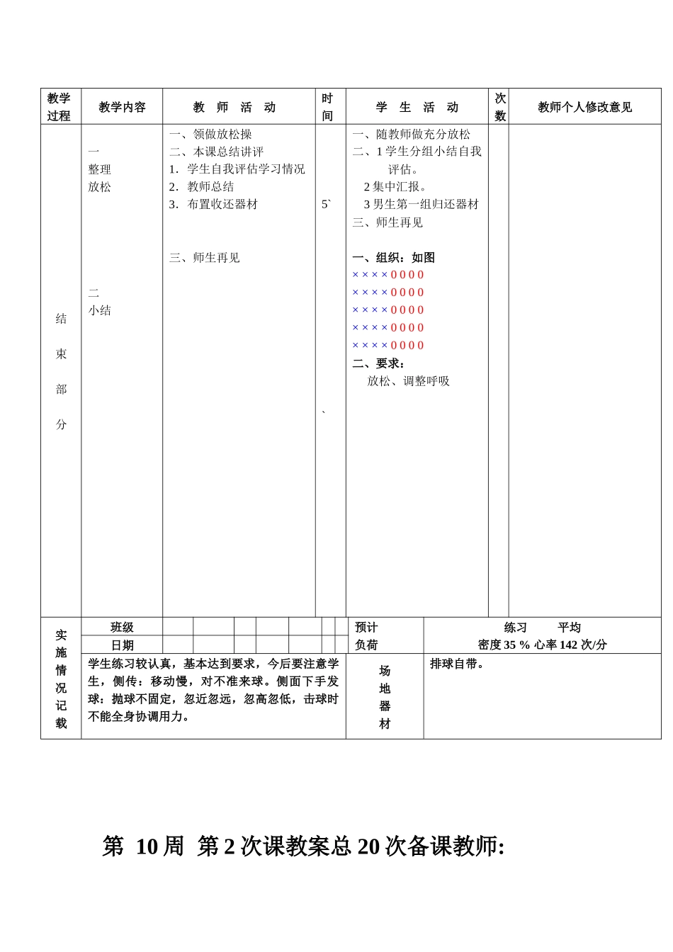 八年级体育第10周教案_第3页