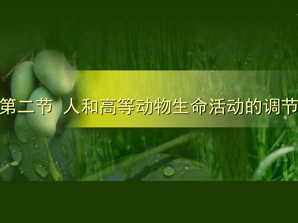 第二节人和高等动物生命活动的调节_第1页