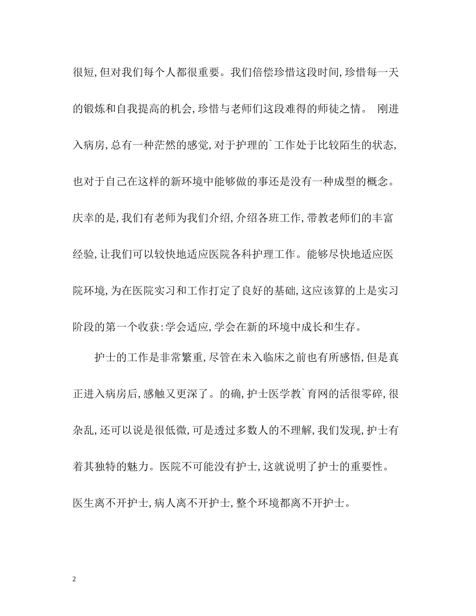 护士实习自我总结_第2页