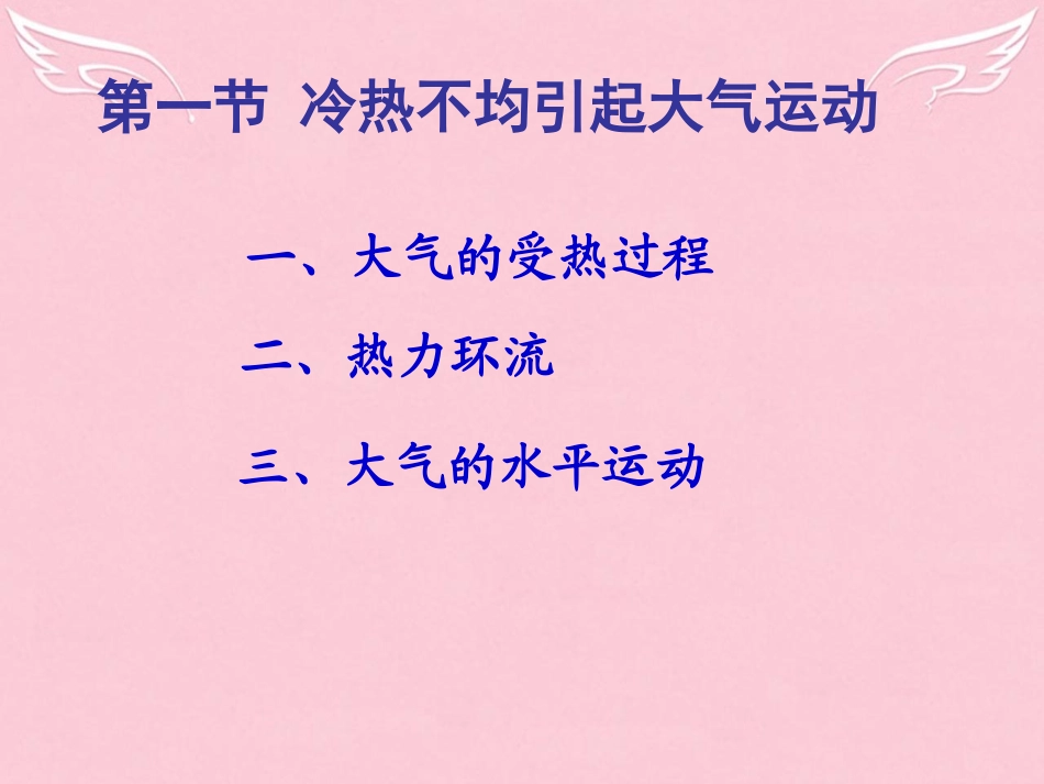 冷热不均引起的大气运动_第1页