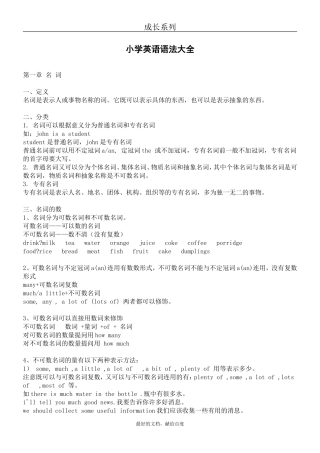 小学英语语法大全【完整版】