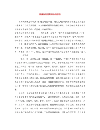 新媒体运营年终总结报告 