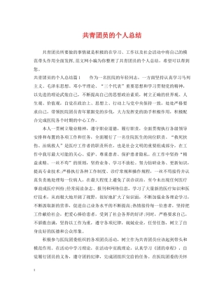 共青团员的个人总结