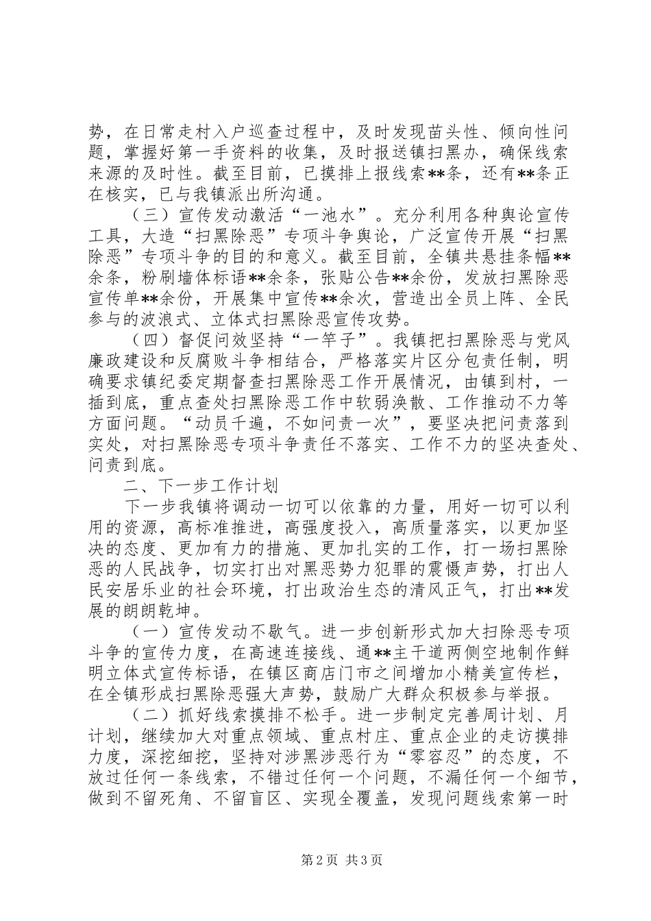 扫黑除恶专项斗争工作汇报(一)_第2页