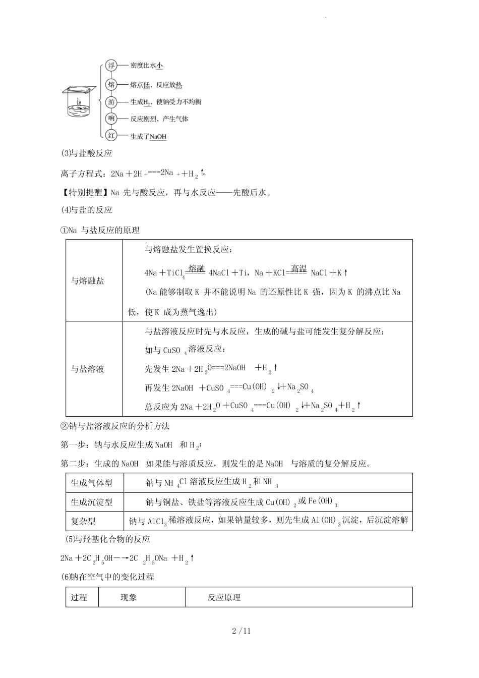 第06讲 钠及其化合物(讲)-2023年高考化学一轮复习讲练测(原卷版)_第2页