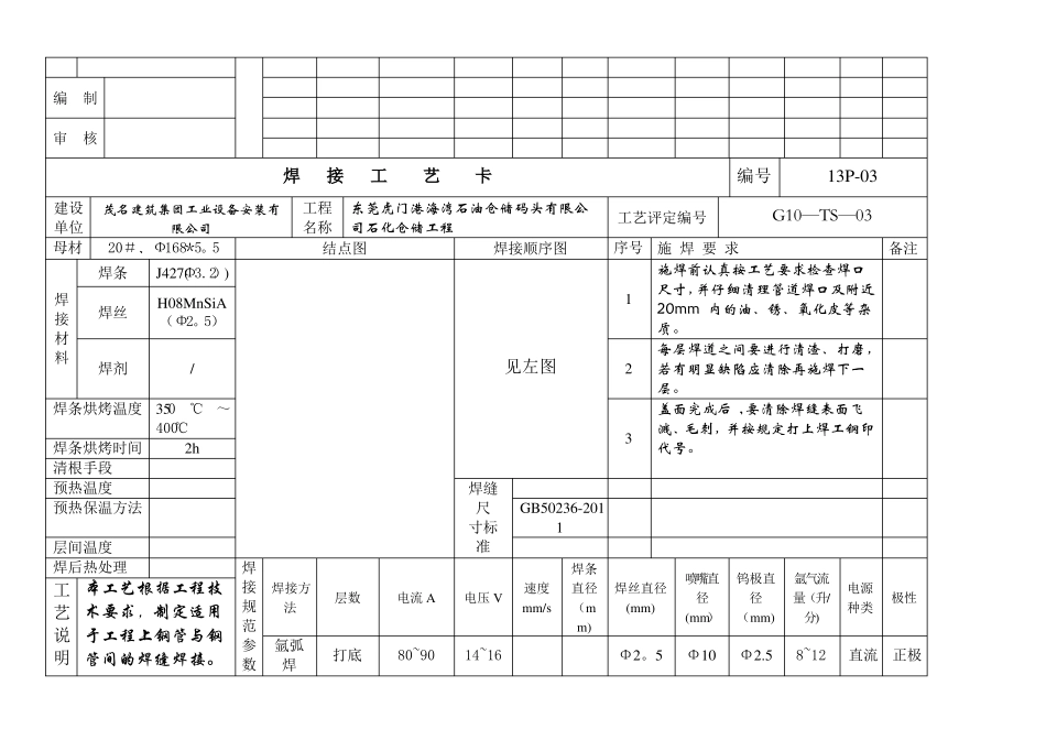 焊接工艺卡-作业指导书最新_第3页