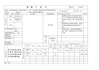 焊接工艺卡-作业指导书最新