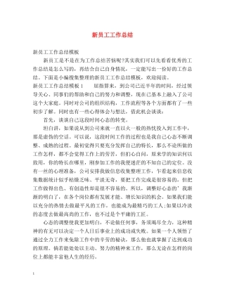 新员工工作总结2 