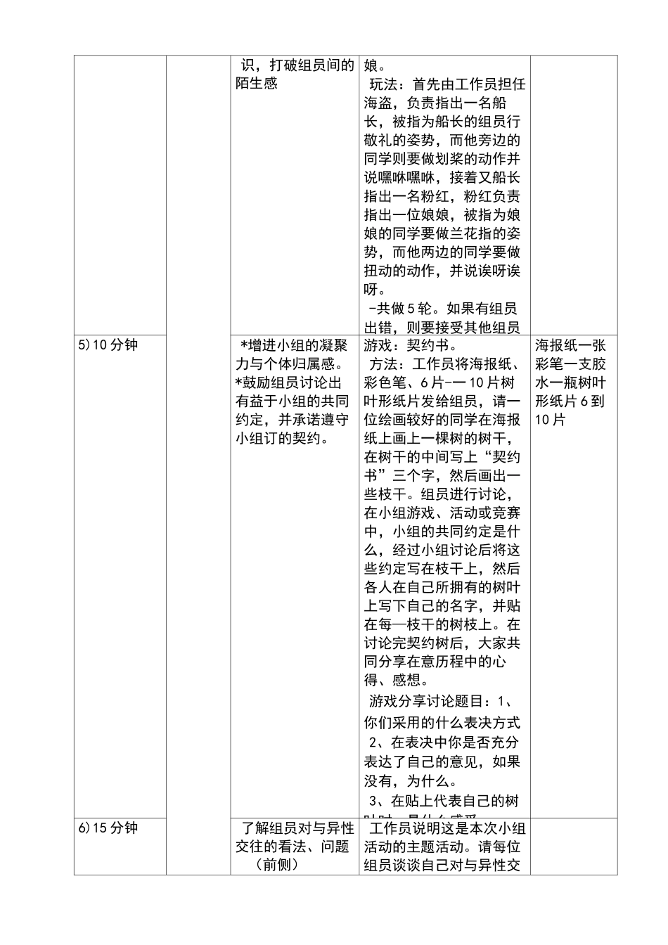 人际交际小组计划书_第3页